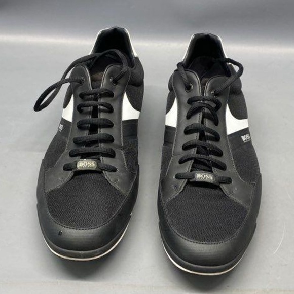 HUGO BOSS BLACK MENS SHOES SATURN MESH SNEAKERS SZ 46 - Picture 2 of 5